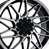 1 X Katana Racing KR09 18X8 5X108 73.1 Hub 6.07 Offset Glossy Black Machined Face Wheel Rim