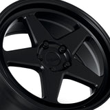 1 X Katana Racing KR03 18x8 5x114.3 73.1 Hub 6.07 Offset Matte Black Wheel Rim