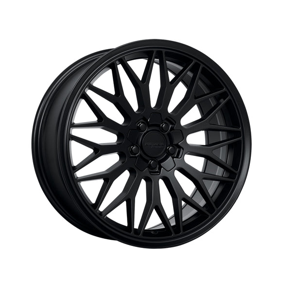 1 X Katana Racing KR05 18x8 5x112/5x114.3 73.1 Hub 6.07 Offset Matte Black Wheel Rim