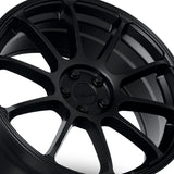1 X Katana Racing KR07 17x7.5 5x114.3 73.1 Hub 5.82 Offset Matte Black Wheel Rim