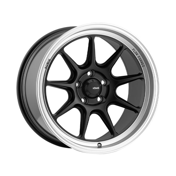 1 X Konig 105MB Countergram 15X9 4X100 73.1 Hub +35 Offset Black Wheel Rim