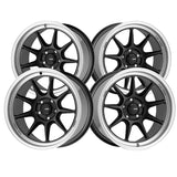 1 X Konig 105MB Countergram 15X8 4x100 73.1 Hub +25 Offset Black Wheel Rim