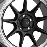 1 X Konig 105MB Countergram 15X8 4x100 73.1 Hub +25 Offset Black Wheel Rim