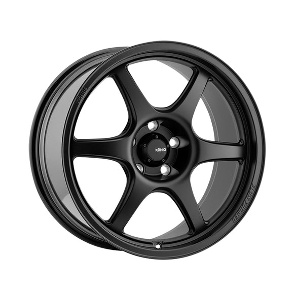 1 X Konig 106B 15X9 4X100 73.1 Hub -35 Offset Black Wheel Rim