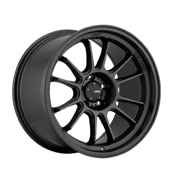 1 X Konig 47B Hypergram 18X9.5 5x4.50 73.1 Hub +25 Offset Black Wheel Rim