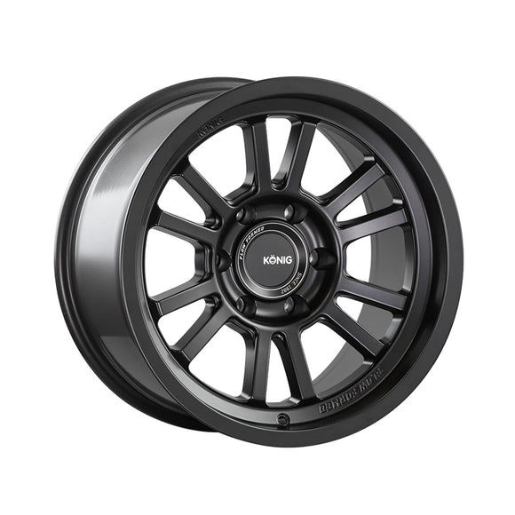 1 X Konig Hyper Trail 18X9 6X5.50 106.1 Hub +00 Offset Black Wheel Rim