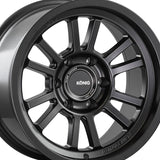 1 X Konig Hyper Trail 17X9 5X5.00 71.5 Hub -12 Offset Black Wheel Rim