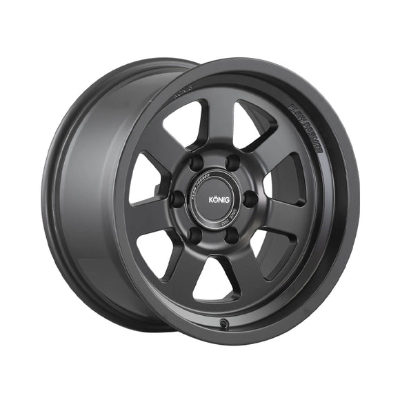 1 X Konig Hyper Trail 17X9 5X5.00 71.5 Hub -12 Offset Black Wheel Rim
