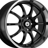 Konig 023 16X7 5X100/5X4.50 73.00 Hub +40 Offset Black Wheel Rim