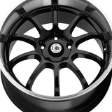 Konig 023 16X7 5X100/5X4.50 73.00 Hub +40 Offset Black Wheel Rim
