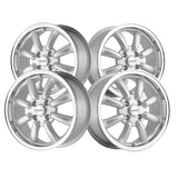 Konig 017 15X7 4X100 73.00 Hub +20 Offset Silver Wheel Rim