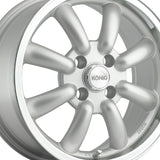 Konig 017 15X7 4X100 73.00 Hub +20 Offset Silver Wheel Rim