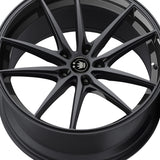 1 X Konig 37B Oversteer 19X8.5 5X108 73.1 Hub +42 Offset Gloss Black Wheel Rim