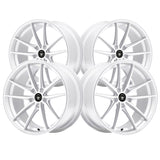 Konig 08437W OVERSTEER 17X8 5X4.50 73.00 Hub +45 Offset White Wheel Rim