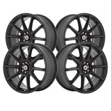 1 X Konig 45B Control 14X6 4X100/4X108 73 Hub +40 Offset Black Wheel Rim