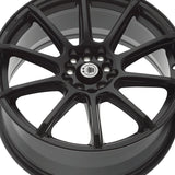 1 X Konig 45B Control 14X6 4X100/4X108 73 Hub +40 Offset Black Wheel Rim