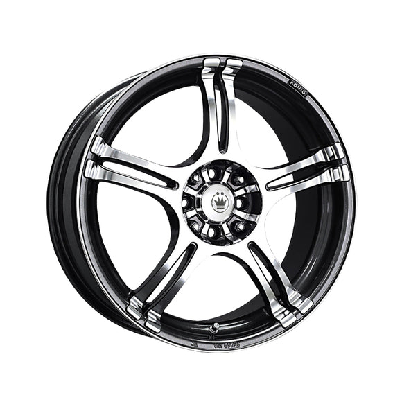 Konig 038 15X6.5 5X100/5X4.50 73.00 Hub +40 Offset Anthracite Wheel Rim