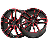 Konig 114 18X8 5X4.50 73.00 Hub +43 Offset Black Wheel Rim