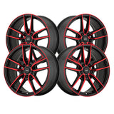 Konig 11455BR MYTH 19X8.5 5X4.50 73.00 Hub +40 Offset Red Wheel Rim