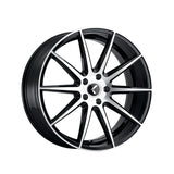 1 X KRAZE COSMOS 18X8 5-120 74.1 Hub 40 Offset Black Wheel Rim