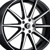 1 X KRAZE COSMOS 20X8.5 5-114.3 72.62 Hub 38 Offset Black Wheel Rim