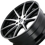 1 X KRAZE COSMOS 20X8.5 5-114.3 72.62 Hub 38 Offset Black Wheel Rim