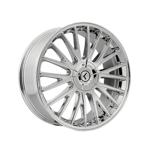 1 X KRAZE DOUBLE DOWN 20X8.5 5-112/5 73 Hub 38 Offset Chrome Wheel Rim