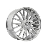 1 X KRAZE DOUBLE DOWN 17X8 5-108/5-114.3 73 Hub 38 Offset Chrome Wheel Rim