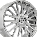 1 X KRAZE DOUBLE DOWN 17X8 5-108/5-114.3 73 Hub 38 Offset Chrome Wheel Rim