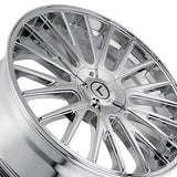1 X KRAZE DOUBLE DOWN 17X8 5-108/5-114.3 73 Hub 38 Offset Chrome Wheel Rim