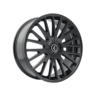 1 X KRAZE DOUBLE DOWN 18X8 5-112/5-120 74.1 Hub 40 Offset Black Wheel Rim
