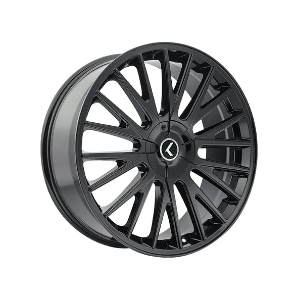 1 X KRAZE DOUBLE DOWN 22X8.5 5-100/5-114.3 73 Hub 38 Offset Black Wheel Rim