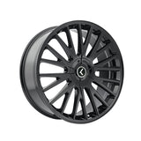 1 X KRAZE DOUBLE DOWN 17X8 5-112/5-120 74.1 Hub 38 Offset Black Wheel Rim