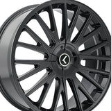 1 X KRAZE DOUBLE DOWN 17X8 5-112/5-120 74.1 Hub 38 Offset Black Wheel Rim