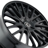 1 X KRAZE DOUBLE DOWN 22X8.5 5-112/5-114.3 73 Hub 38 Offset Black Wheel Rim