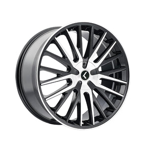 1 X KRAZE DOUBLE DOWN 22X8.5 5-114.3/5 73 Hub 38 Offset Black Wheel Rim