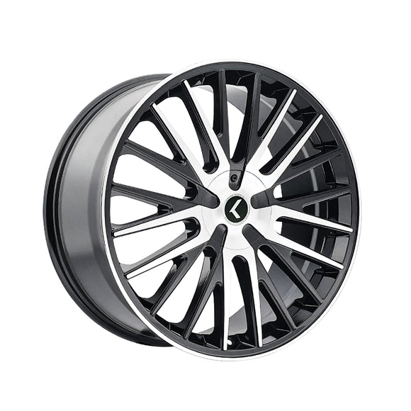 1 X KRAZE DOUBLE DOWN 22X8.5 5-114.3/5 73 Hub 38 Offset Black Wheel Rim