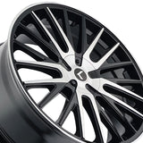 1 X KRAZE DOUBLE DOWN 22X8.5 5-112/5-114.3 73 Hub 38 Offset Black Wheel Rim