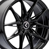 1 X KRAZE EVOLVE 18X8.5 5-112 66.56 Hub 30 Offset Black Wheel Rim