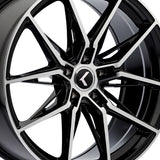 1 X KRAZE EVOLVE 19X8.5 5-112 66.56 Hub 30 Offset Black Wheel Rim
