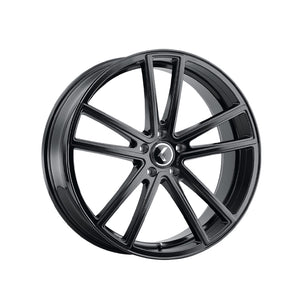 1 X KRAZE LUSSO 18X8 5-108 63.5 Hub 40 Offset Black Wheel Rim