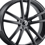 1 X KRAZE LUSSO 22X8.5 5-112 66.56 Hub 38 Offset Black Wheel Rim