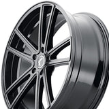 1 X KRAZE LUSSO 22X9.5 6-135 87.1 Hub 30 Offset Black Wheel Rim
