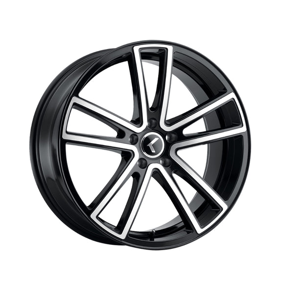 1 X KRAZE LUSSO 22X8.5 5-115 72.62 Hub 38 Offset Black Wheel Rim