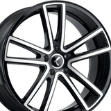 1 X KRAZE LUSSO 22X8.5 5-114.3 72.62 Hub 38 Offset Black Wheel Rim