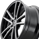 1 X KRAZE LUSSO 22X8.5 5-114.3 72.62 Hub 38 Offset Black Wheel Rim