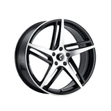 1 X KRAZE MILANO 20X8.5 5-112 66.56 Hub 38 Offset Black Wheel Rim