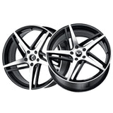 1 X KRAZE MILANO 20X8.5 5-112 66.56 Hub 38 Offset Black Wheel Rim