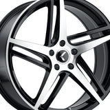 1 X KRAZE MILANO 20X8.5 5-112 66.56 Hub 38 Offset Black Wheel Rim