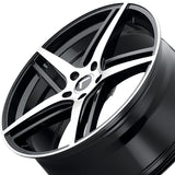 1 X KRAZE MILANO 20X8.5 5-112 66.56 Hub 38 Offset Black Wheel Rim